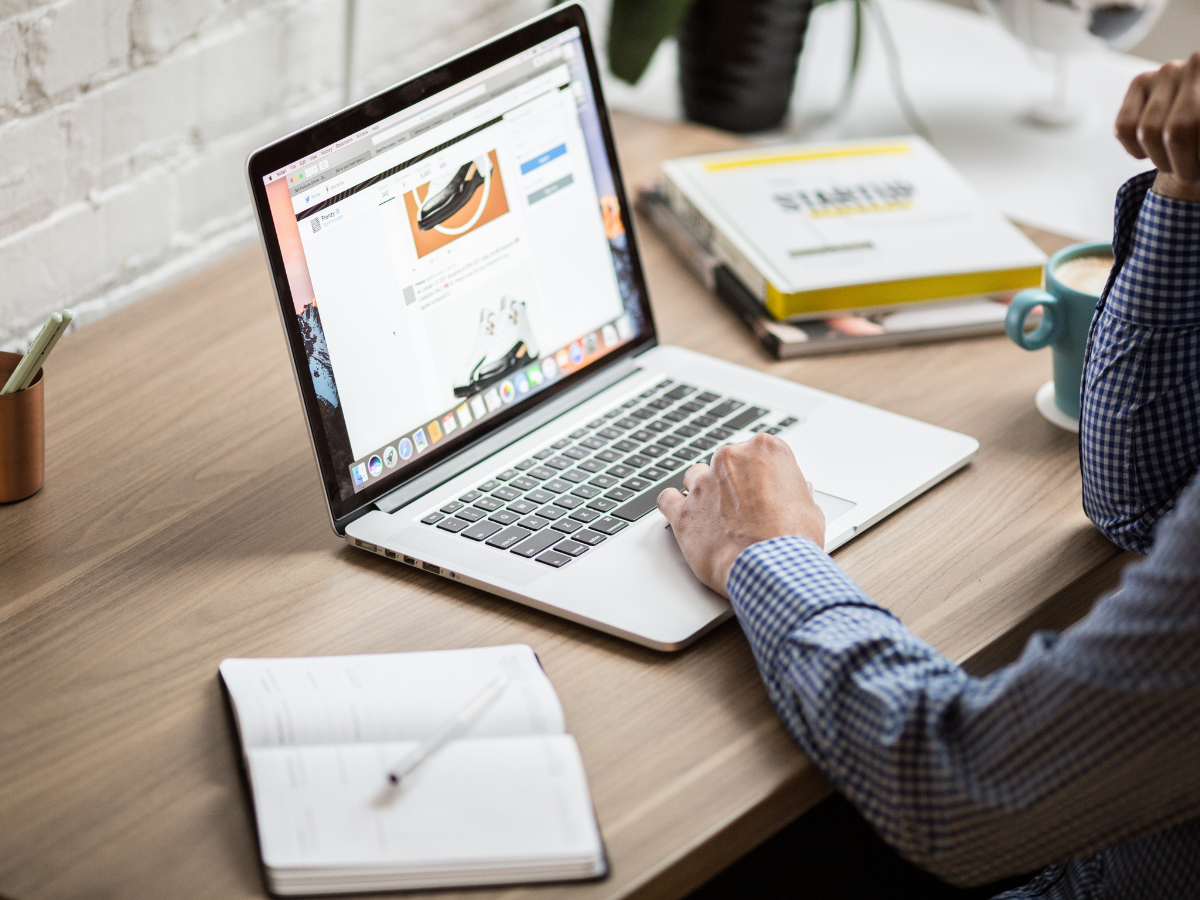 Man Learning on Laptop