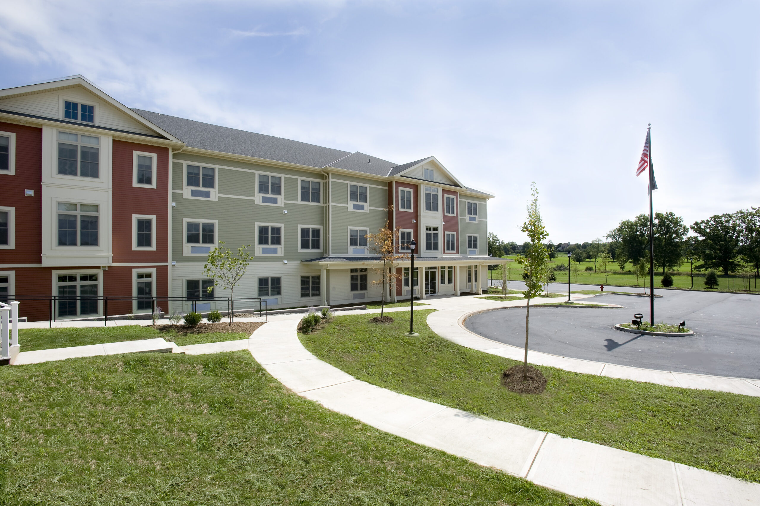 The exterior of a supportive housing building in New Jersey.